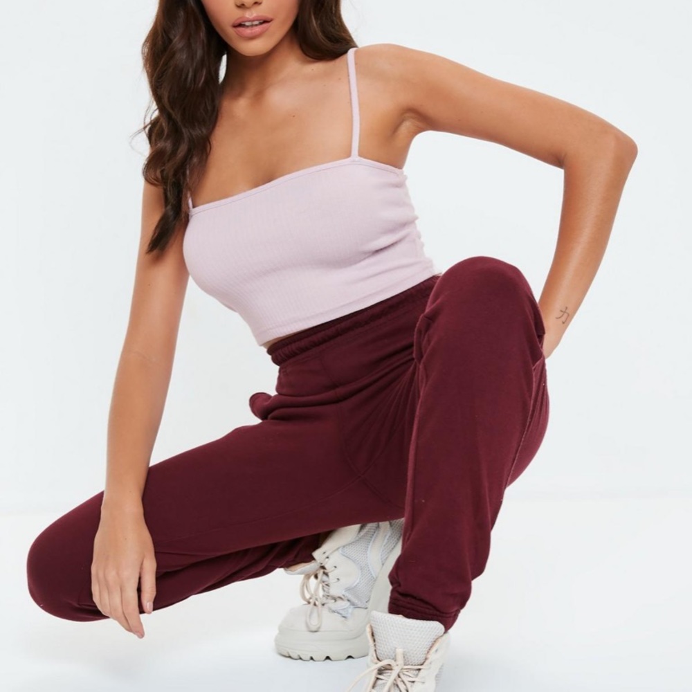 Straight neck crop top MISSGUIDED BRAND NEW LILAC